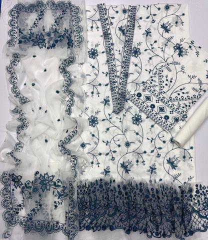 FAIZA SAQLAIN Lawn Embroidered 3Piece