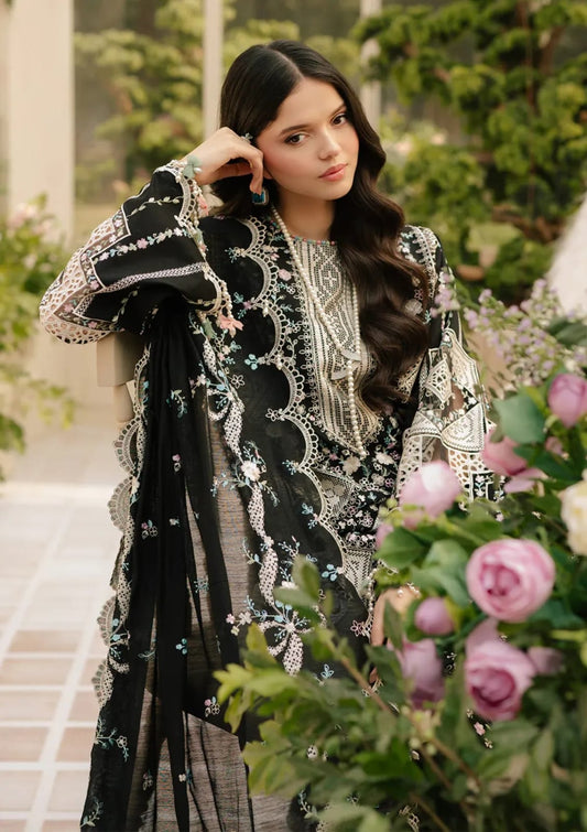 BIN ILYAS  Lawn Embroidered 3Piece