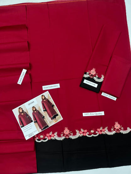 Qaswa Lawn Embroidered 2Piece D-001