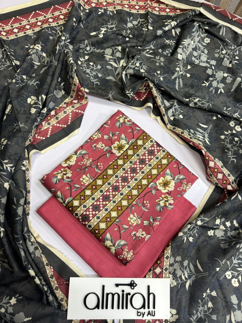 Almirah By AU Lawn Printed 3Piece D-011