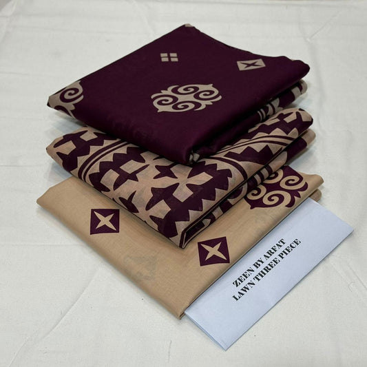 Zeen lawn 3piece D017