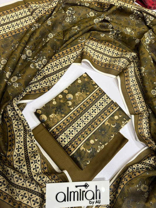 Almirah By AU Lawn Printed 3Piece D-008