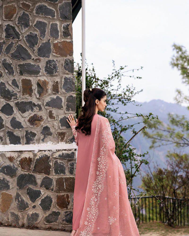 Qalamkar Embroidered 3piece