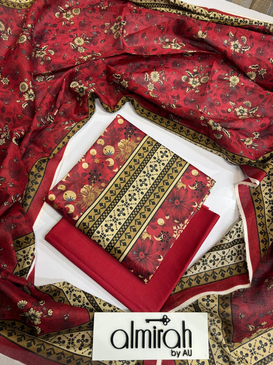 Almirah By AU Lawn Printed 3Piece D-007
