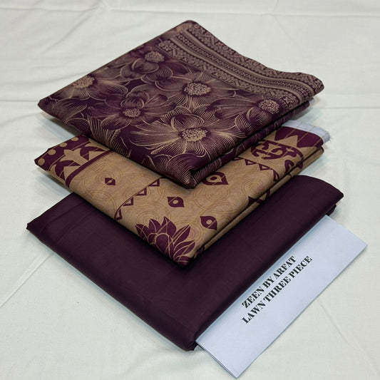 Zeen lawn 3piece D018