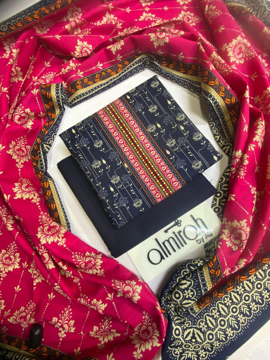 Almirah By AU Lawn Printed 3Piece D-006