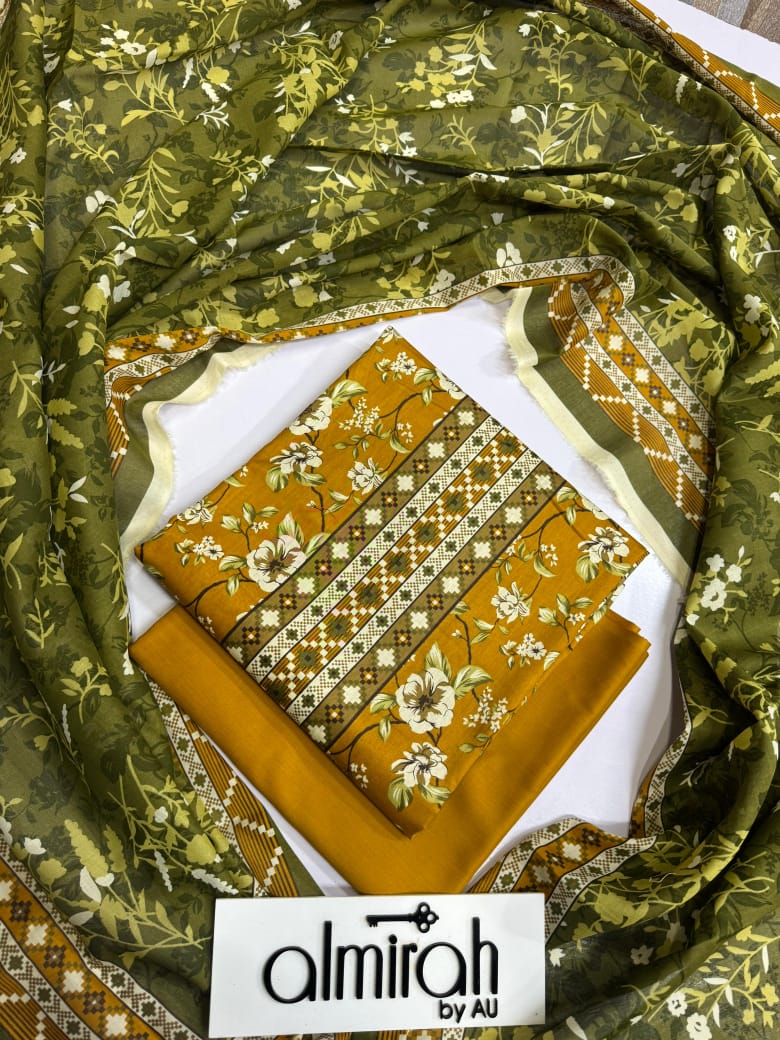 Almirah By AU Lawn Printed 3Piece D-009