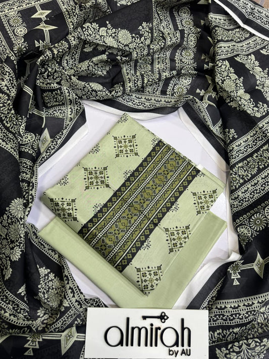 Almirah By AU Lawn Printed 3Piece D-004