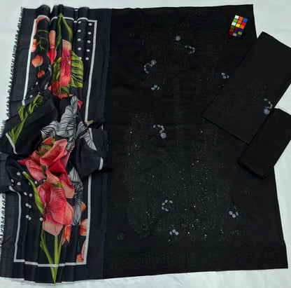 Mushq embroidered 3piece