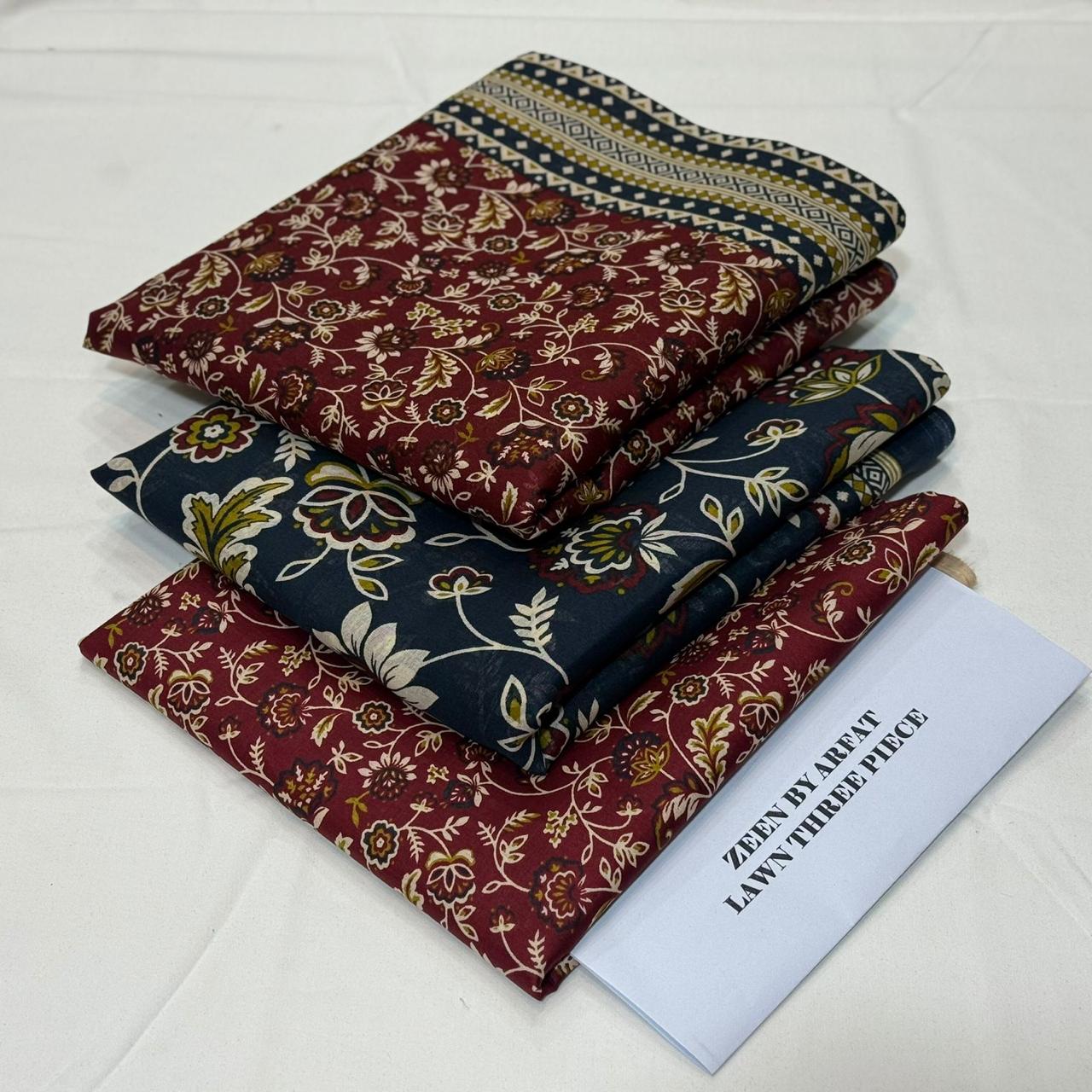 Zeen lawn 3piece D016
